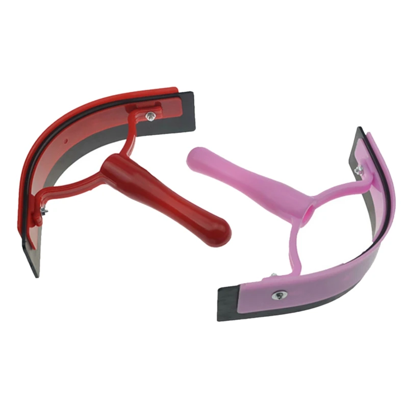 

2Pack Plastic Two-Tone Horse Sweat Scraper Horse Grooming Kits Soft Rubber Edge Light Weight Removing Water And Sweat