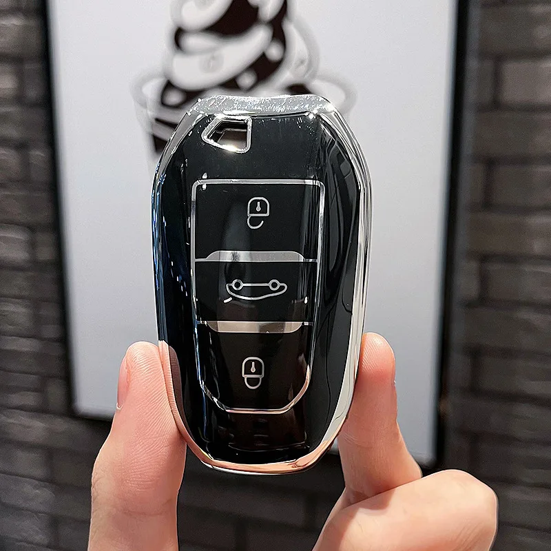 

3 кнопки дистанционного управления, умный чехол для автомобильного ключа из ТПУ для Peugeot 508 508 2008 3008 для Citroen C4 C5 C3 C6 Aircross Picasso Grand