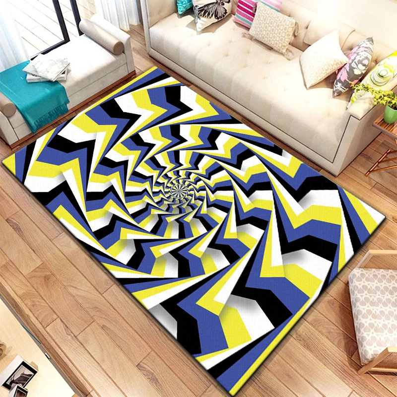 

3D Vortex carpet square carpet 3D printing Frozen door mat living room bedroom rug floor mat gift play non-slip mat kitchen mat