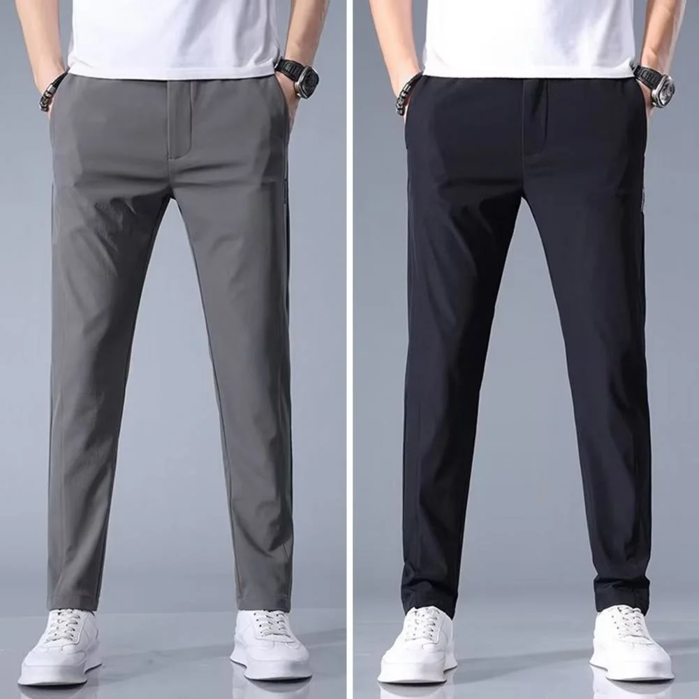 

Golf Pants Men's Summer Ice Silk High Elastic Ultra-thin Casual Trousers Quick-drying Running Golf Wear Sweatpants