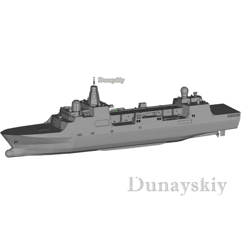 Сказочный корабль китайского типа 071 ASBM модель корабля 1/2000/700 из смолы 3D Печатный