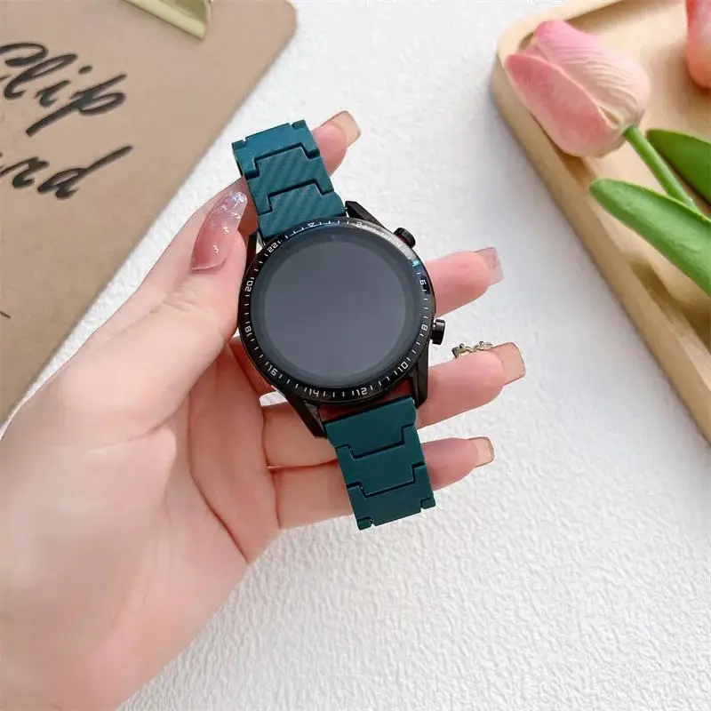 20 акриловый ремешок 22 мм для Samsung Galaxy 4 5 6 7/Active 2 40/44 спортивный браслет Huawei Watch