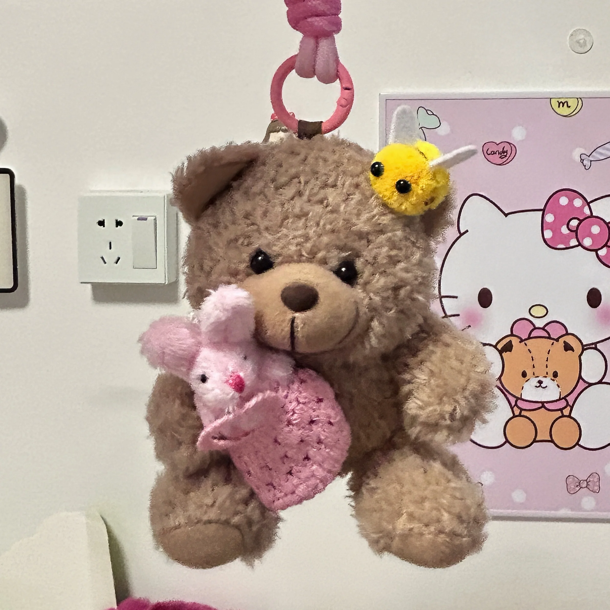 Милый медведь плюшевая подвеска ручной работы сумка украшения мультяшная