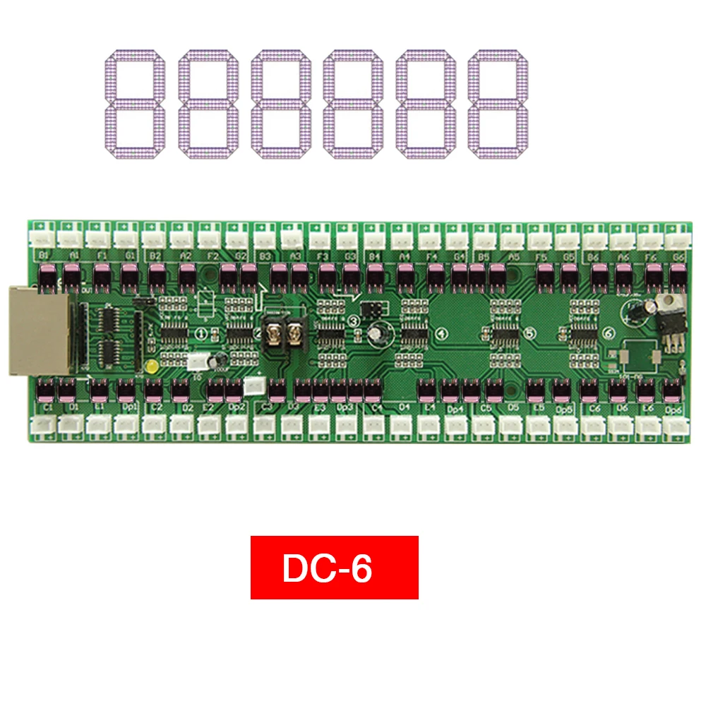 Фото Карта привода цифрового светодиодного модуля DC-4/DC-5/DC-6/использование для цифровых цифр от 18 до 32 дюймов, светодиодный модуль цифровых цифр №4