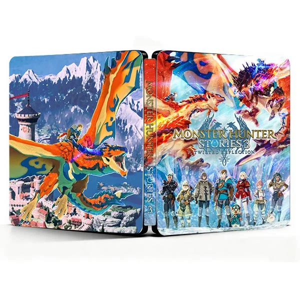 Monster Hunter Stories 3, стальная книга с витым отражением |   Фэнтезибокс (art.: 3920d40aa315a) - 3920d40aa315a
