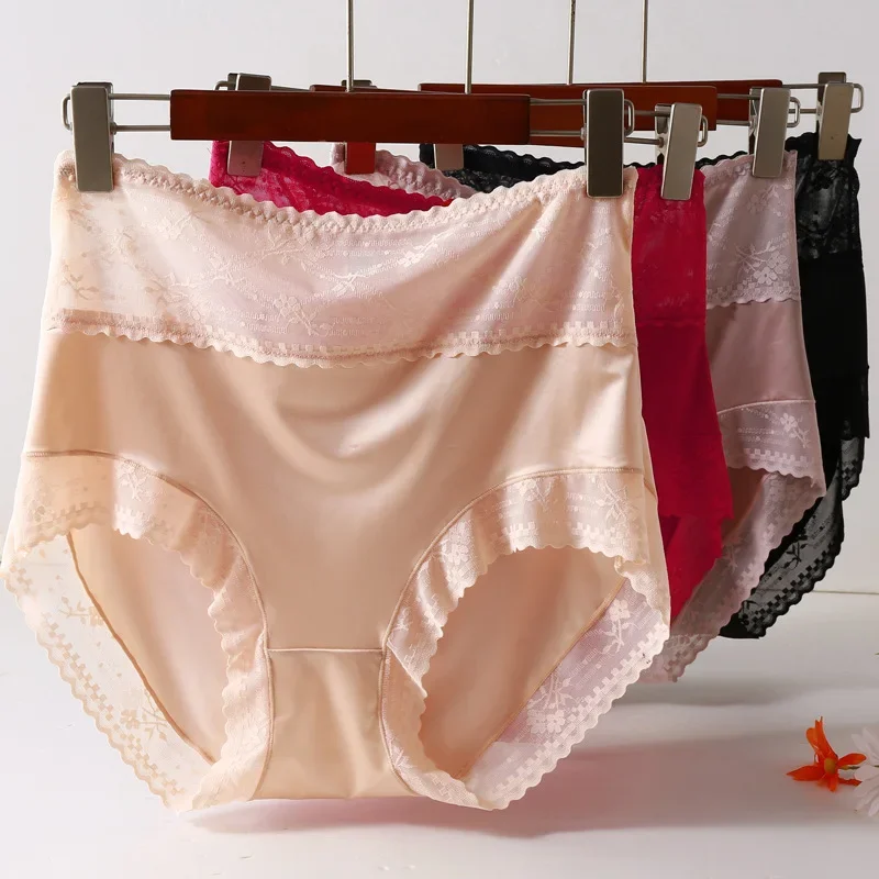Женские атласные трусики размера плюс сексуальное высококачественное атласное