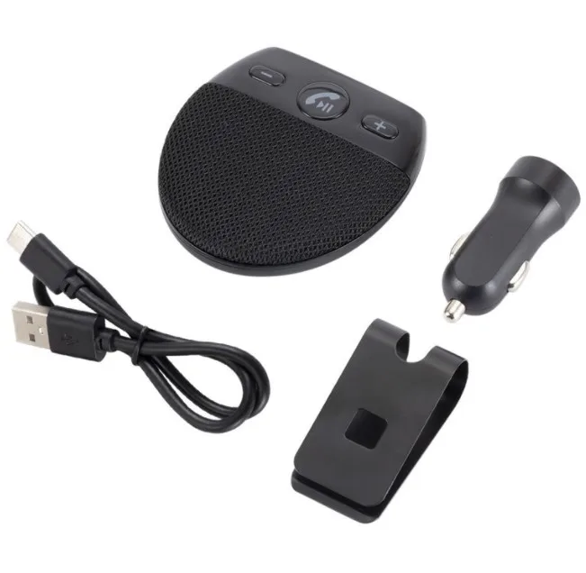 

Динамик с козырьком для автомобиля Bluetooth 5,0, громкая связь, функция голосового вещания, портативные динамики для автомобиля