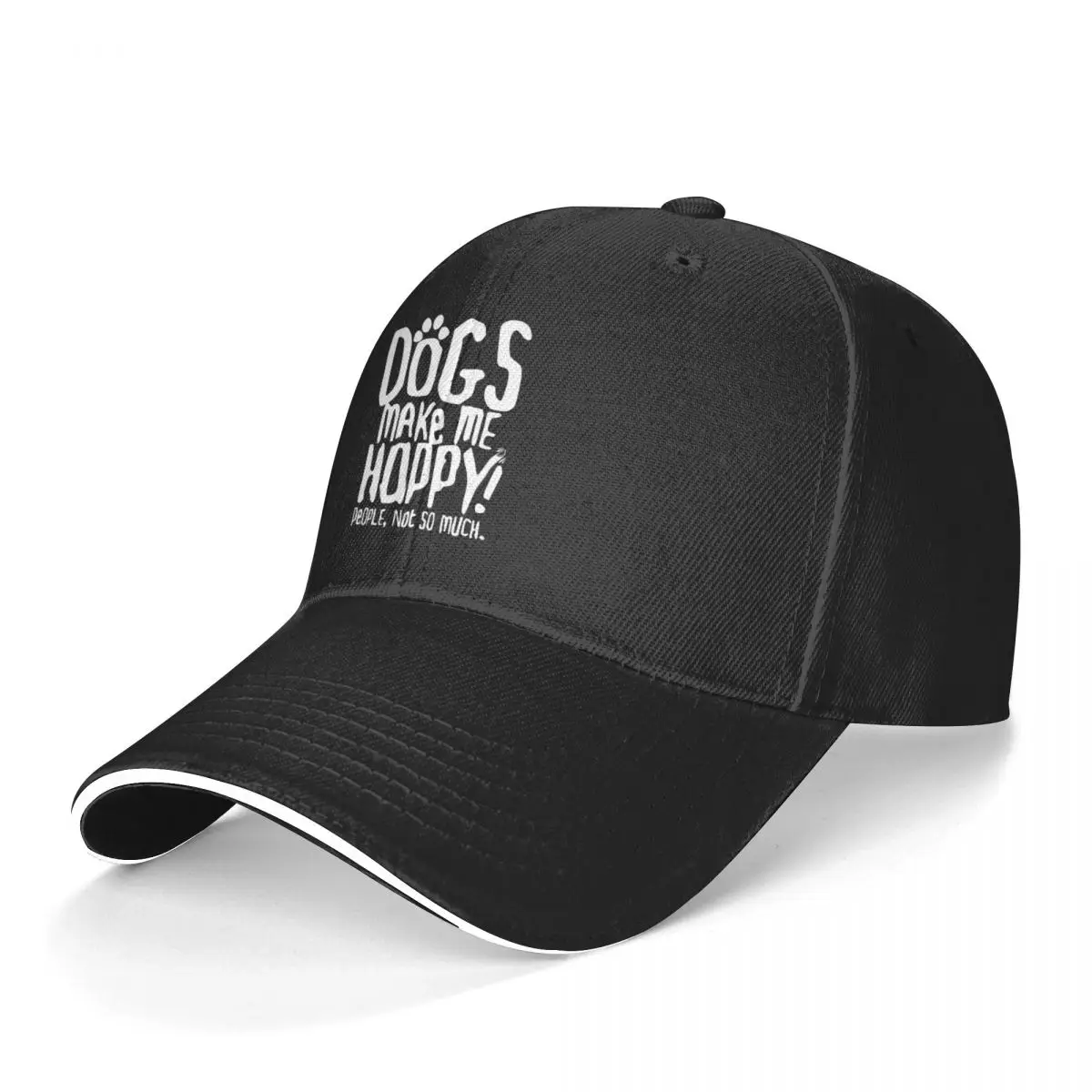 Rescue Dog Baseball Cap Dogs Make Me Happy People Not So Much Kpop Hip Hop Hats Breathable Female Vintage Printed Baseball Caps
