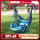 Портативный холст гамак кресло качели Крытый сад Спорт Путешествия отдыха Пеший Туризм Кемпинг полосатый гамак подвесная кровать