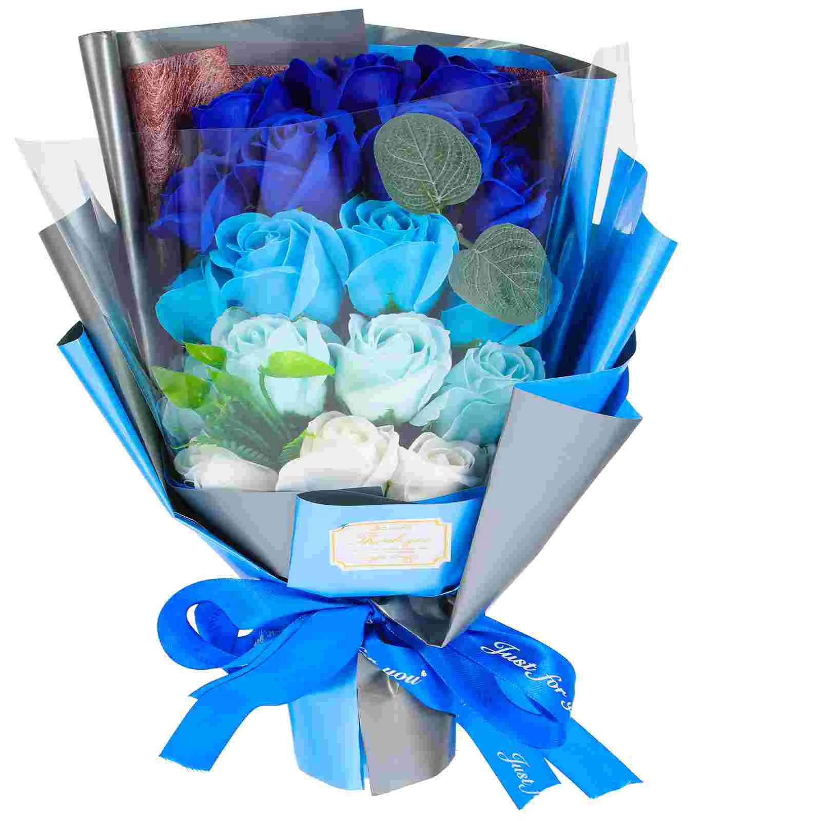 

Flower Bouquet Soap Rose Day Flowers Forever Artificial S Gifts Box Roses Blue Mother Gift Decoration Wedding Bouquets A Unique
