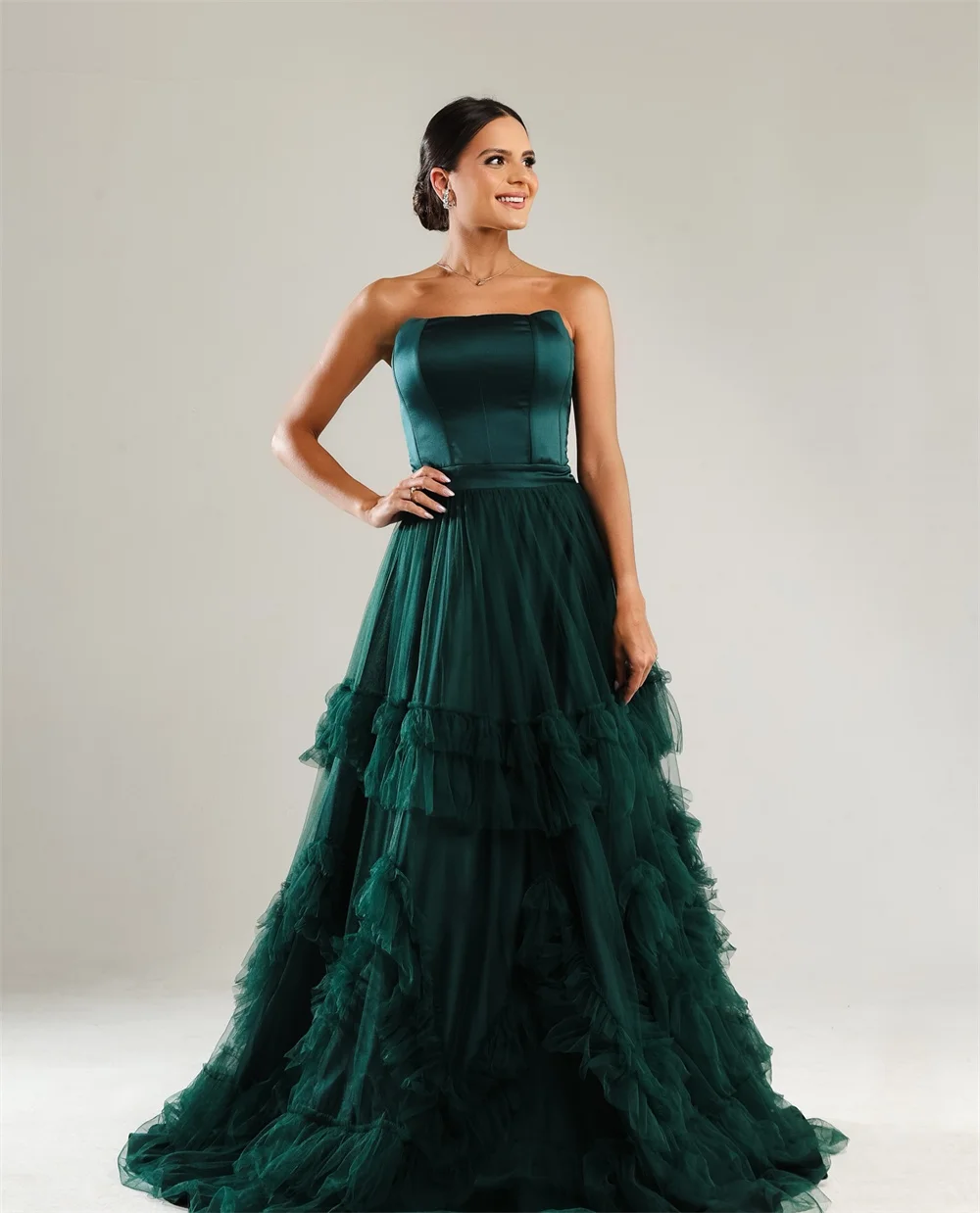 Индивидуальные современные стильные одинаковые тюлевые плиссированные