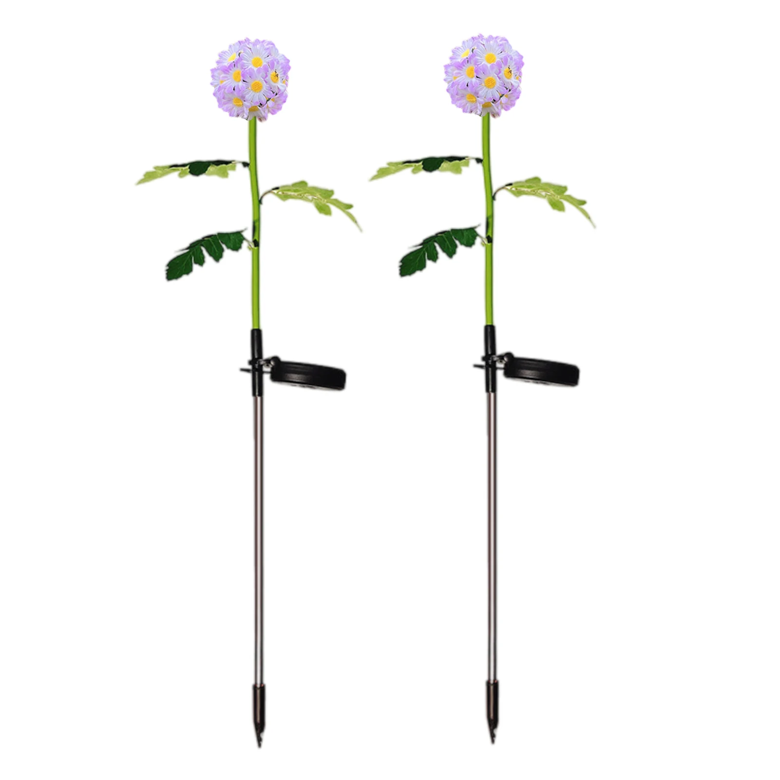 

Outdoor Solar Powered Chrysanthemum Lights 2 Pcs Artificial Chrysanthemum Garden Stake Lamps IP65 Waterproof Decorative Lights