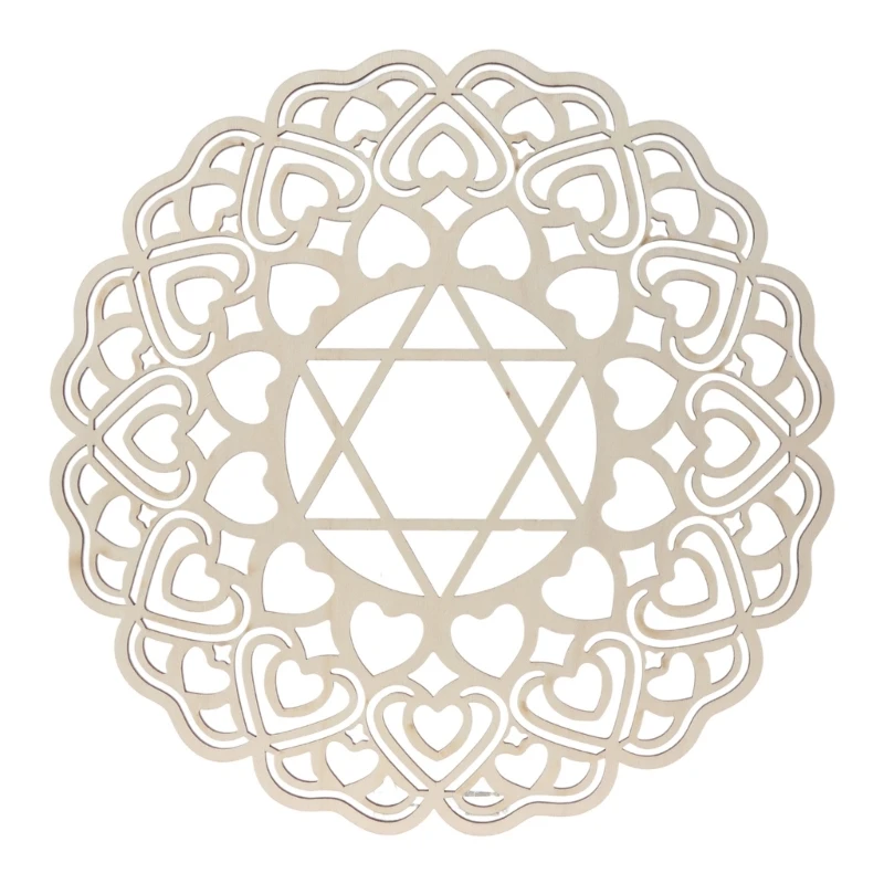 

Деревянная настенная чакра в форме сердца, украшение для медитации, настенный Декор для дома, спальни, гостиной, офиса, Рождественское украш...