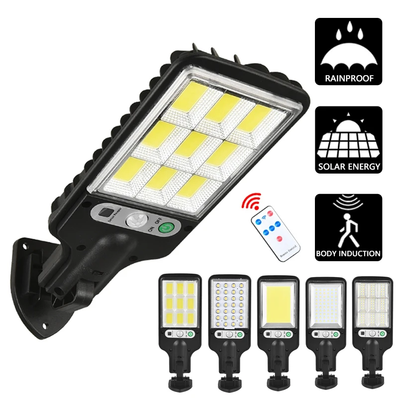 

Super Solar Street Light Outdoor Wall Lamp Waterproof 3 Modes PIR Motion Sensor Garden Patio Porch Garage Security Lighting