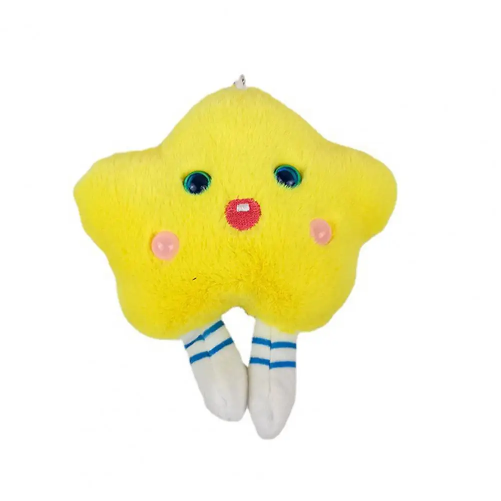 

12cm Star Keychain 3D Eyes Lovely Star Doll Plushie Hanging Decoration Soft Stuffed Doll Plush Key Ring Backpack Pendant