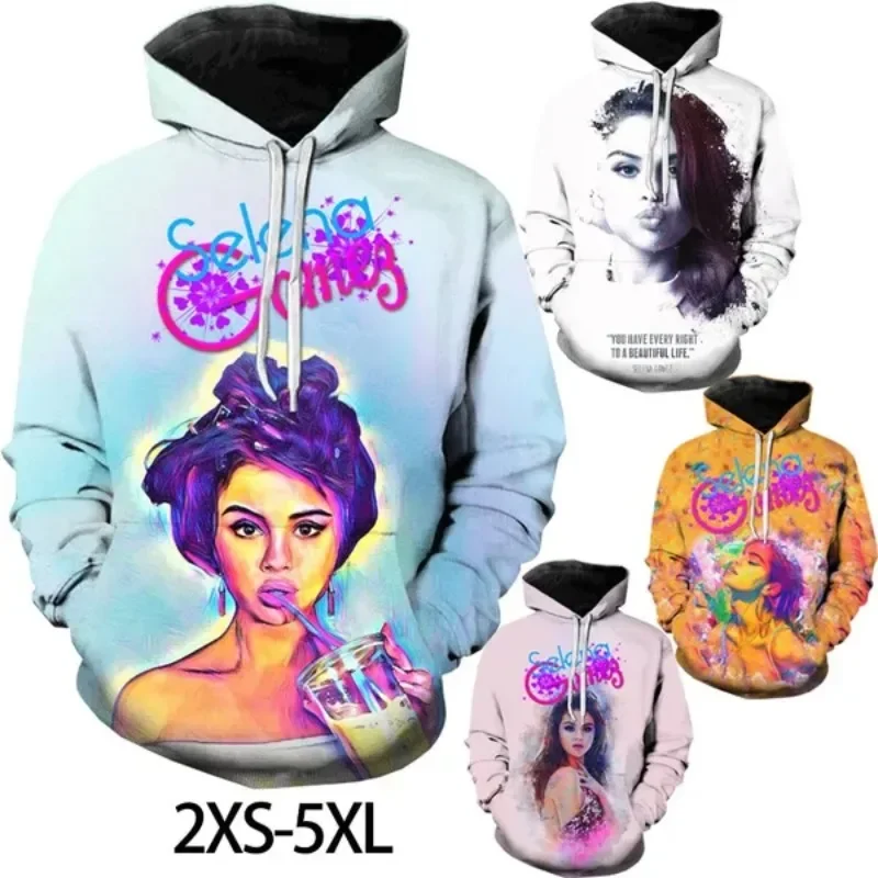 

Selena Gomez Sel Men Women Hoodies Sweatshirts 3D Printed Funny Hip HOP Hoodies Streetwear Hooded Selena Marie Gomez Hoodies