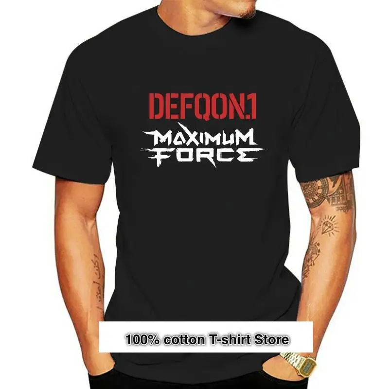 

Camiseta de манга corta Defqon 1 для мужчин, camisa de Максимальная сила, estampada, classic, algodón, talla grande 5XL 6XL