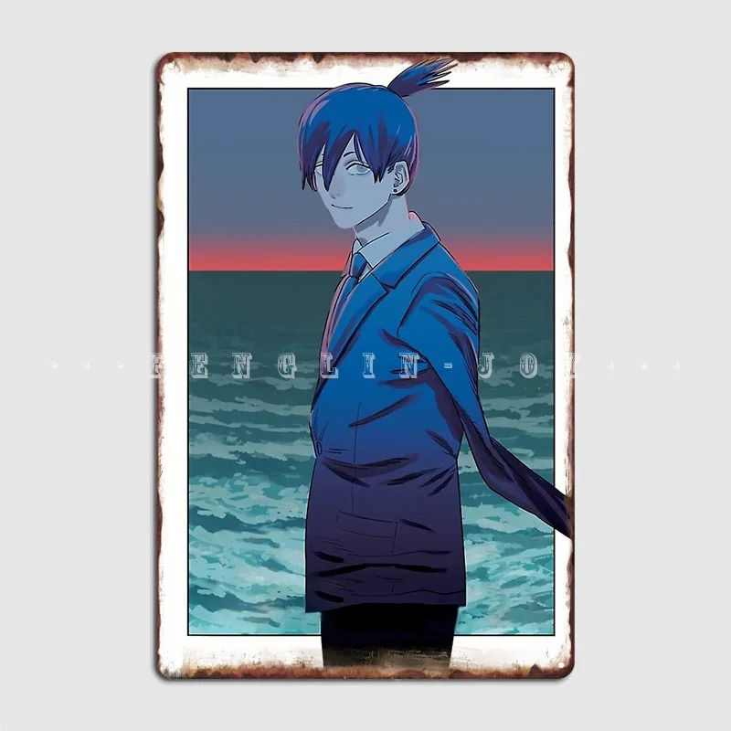 

Постер с цепной пилой Аки хаякава, металлический плакат с настенной росписью для гостиной, кинотеатра, гостиной