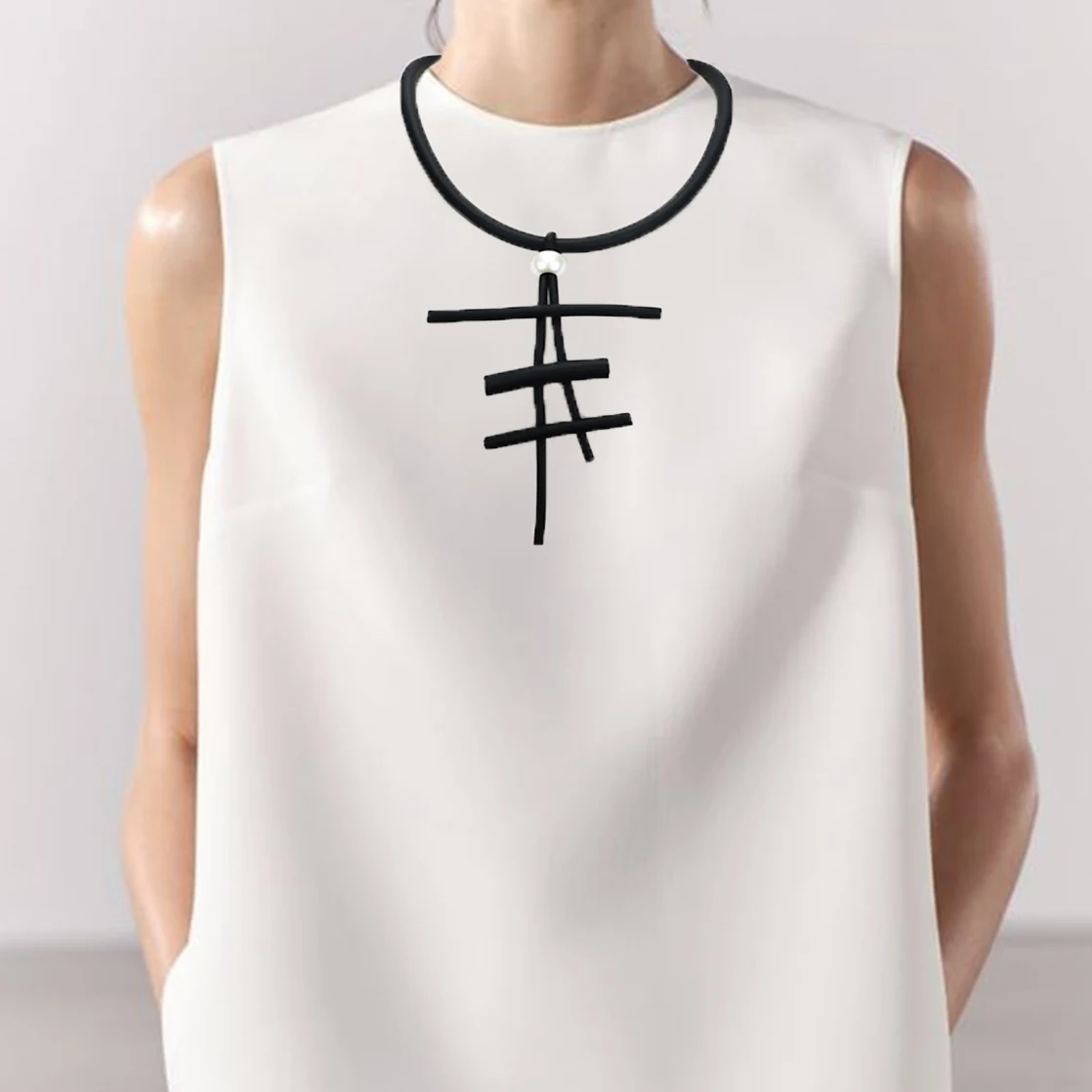 Новый готический геометрический нестандартный дизайн ручной работы черный