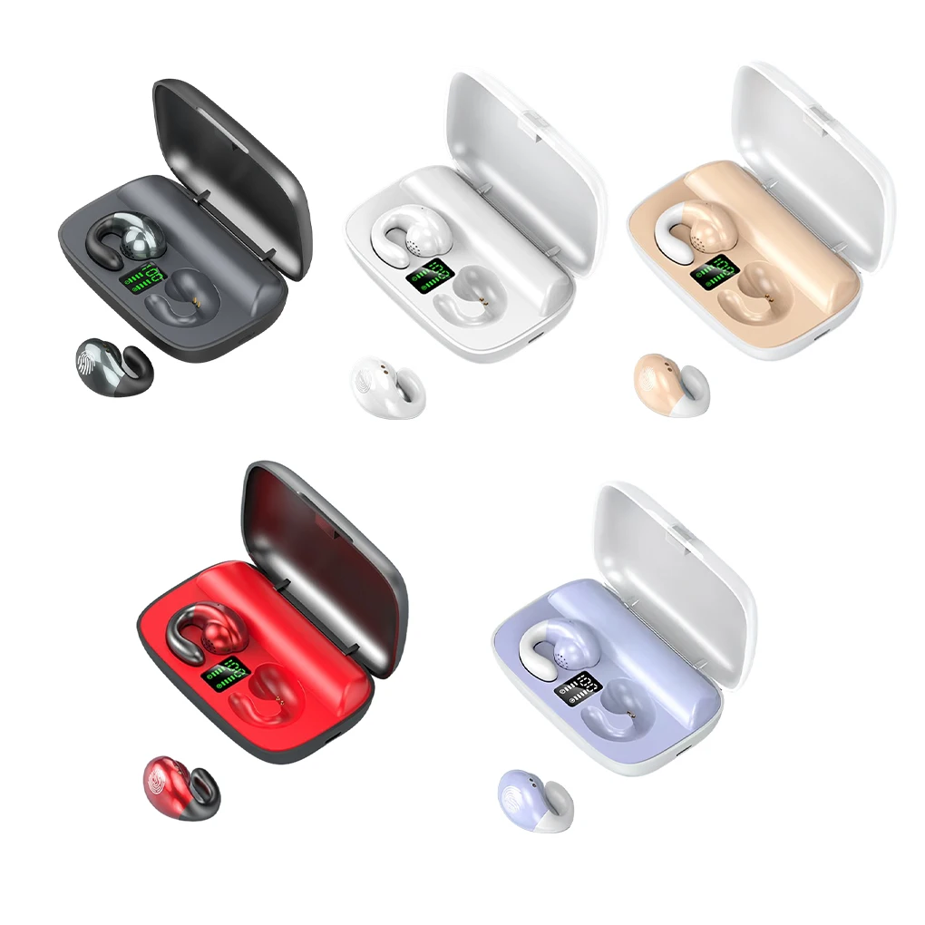 Bluetooth-compatible Headset Wireless In-ear Earphone Music Player Power Display Sports Gaming Earbud Supplies for