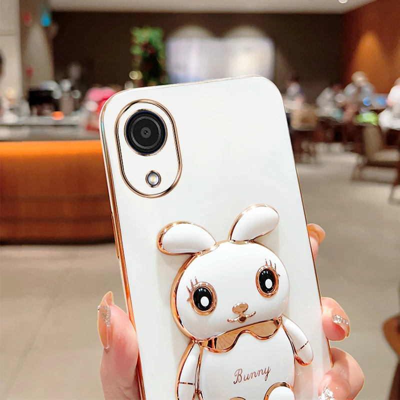 Роскошный чехол для телефона с квадратным покрытием кролика микра астронавта