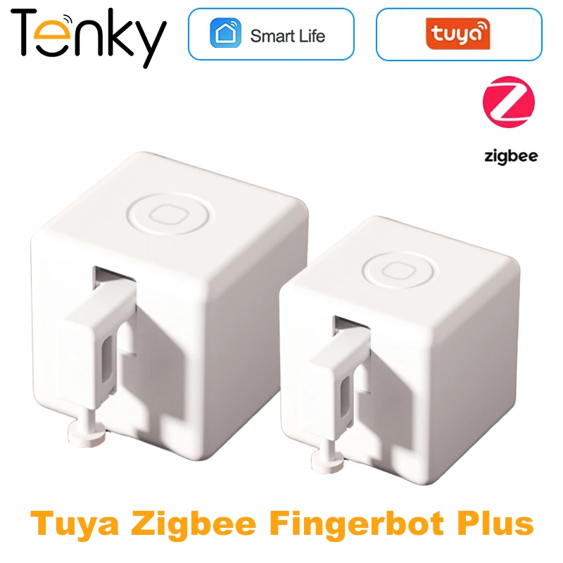 

Кнопка переключения Tuya Zigbee Smart Fingerbot Plus, толкатель для умного дома, работает с приложением ZigBee Gateway Alexa Google Home Alice