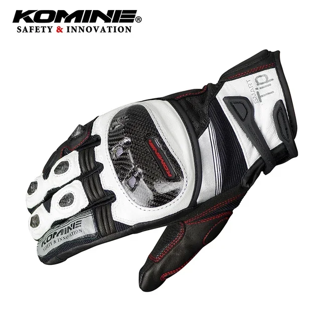 

Мотоциклетные Перчатки KOMINE GK193 из углеродного волокна, кожаные дышащие 3D рыцарские перчатки для верховой езды, сухие 3 цвета, перчатки KOMIN GK193