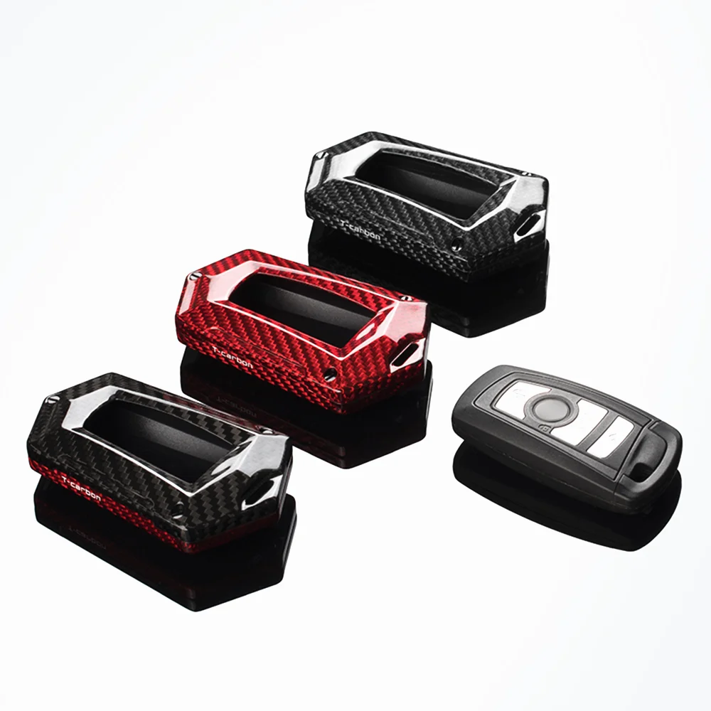 

Carbon Fiber Remote Smart Key Case Shell Fob Cap Trim Car Luxury Cover For BMW 1 2 3 4 5 6 7 Series 220i 340i M235i M6 2012-2017