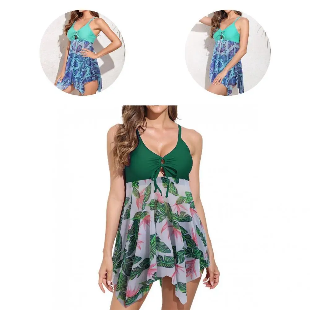 

Пляжная одежда 2 шт./компл. великолепный комплект для плавания с лоскутными шортами и платьем Сетчатое пляжное платье для женщин красочное д...