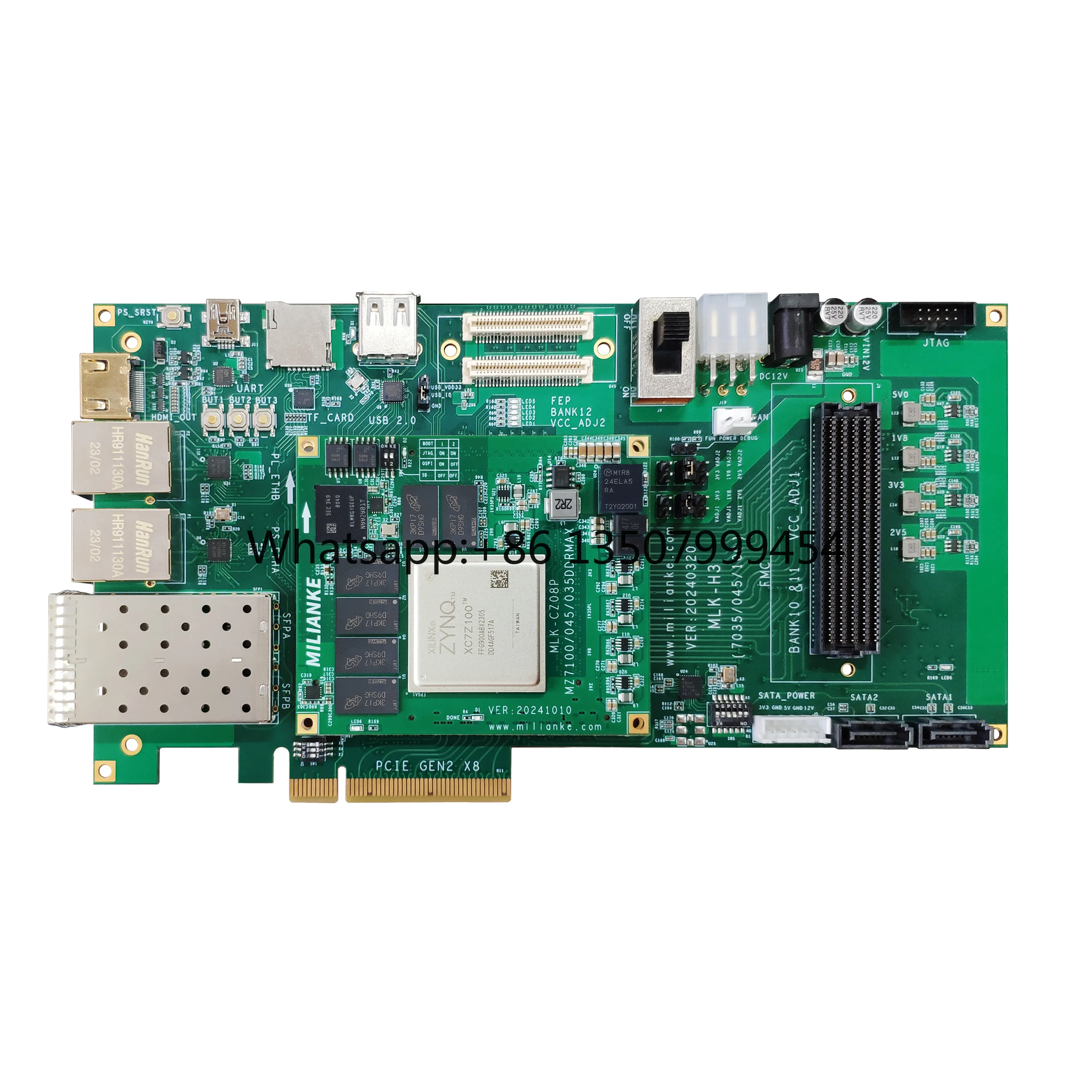 Фото Плата разработки серии ZYNQ 7000 с функциями сбора данных в реальном времени и портами Ethernet PCIe FMC для связи №1