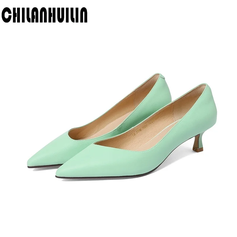 

classic design women pumps office nude pumps pointed toe genuine leather working shoes spring summer high heels shoes sexy pumps