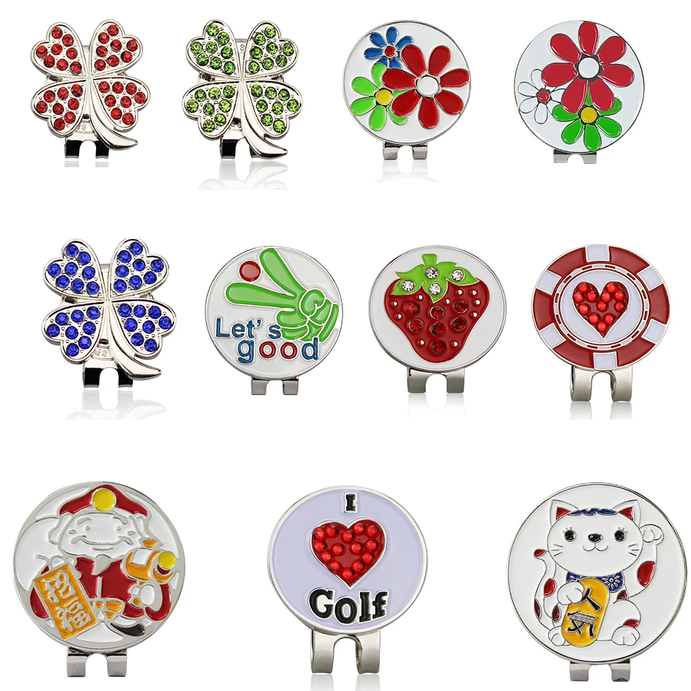 1 Pcs Golf Hat Clip Golf Ball Mark Magnetic Adsorption Golf Marker Golf Accessories Butterfly Dragonfly A Variety Of Styles