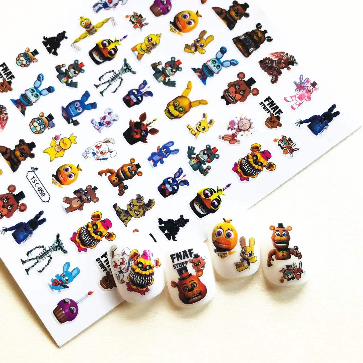 

TSC-50 FNAF GAME retro beauty Constellation 3d nail art stickers decal template diy nail tool decorations