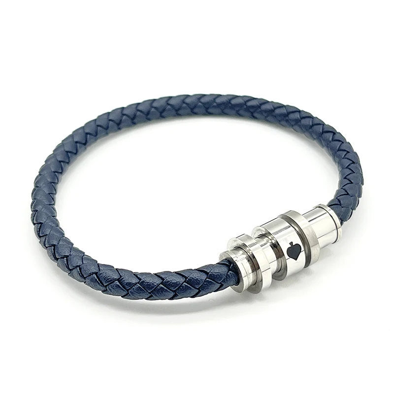 LAN MB Bracelet Little Spades Luxury Designe PU Leather Hand Strap for Men And Women Love Gift