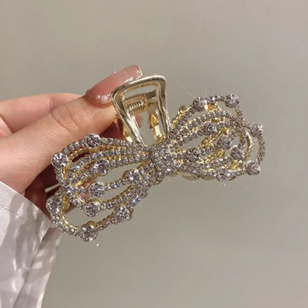 

Hair Gripper Stylish Elegant Sparkling Korean Style Faux Pearls Hair Gripper Headwear Hair Claw Hair Clamp