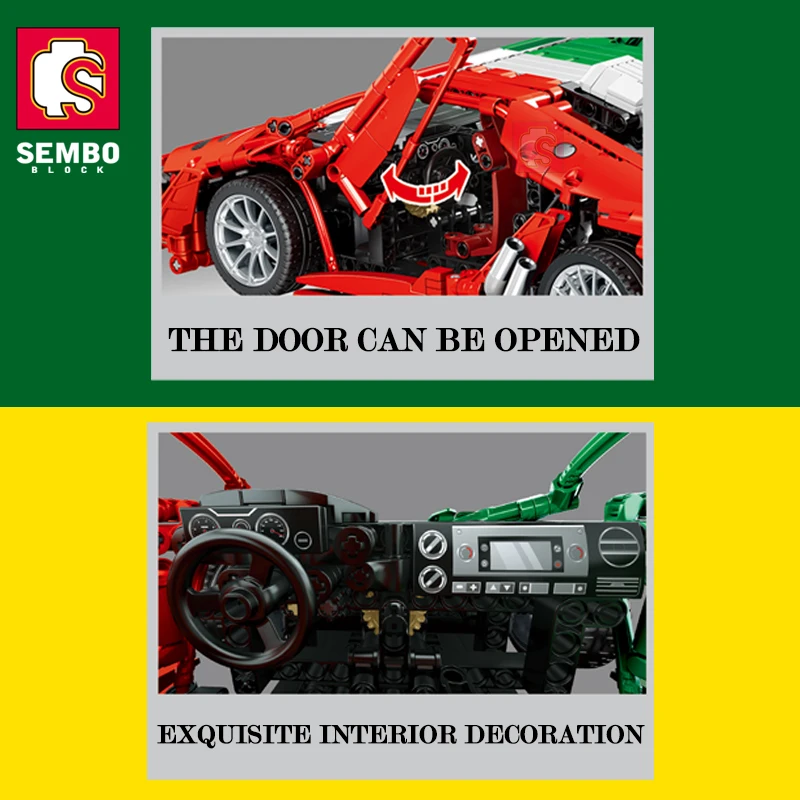 Конструктор SEMBO RC супер автомобиль с дистанционным управлением гоночный