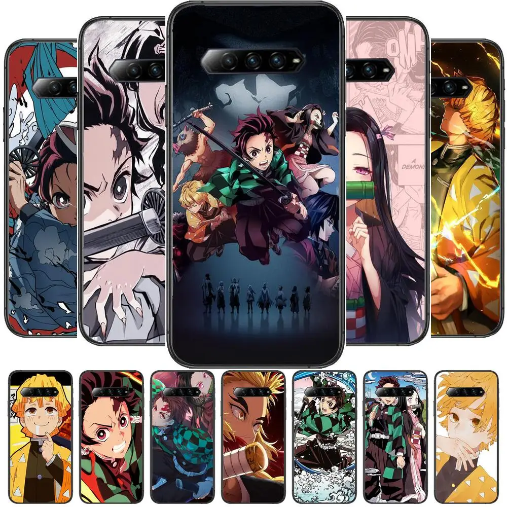 

Black Case For xiaomi redmi Black Shark 4 Pro 2 3 3s Cases Helo Shell Phone Coque Anime Cartoon Demon Blade