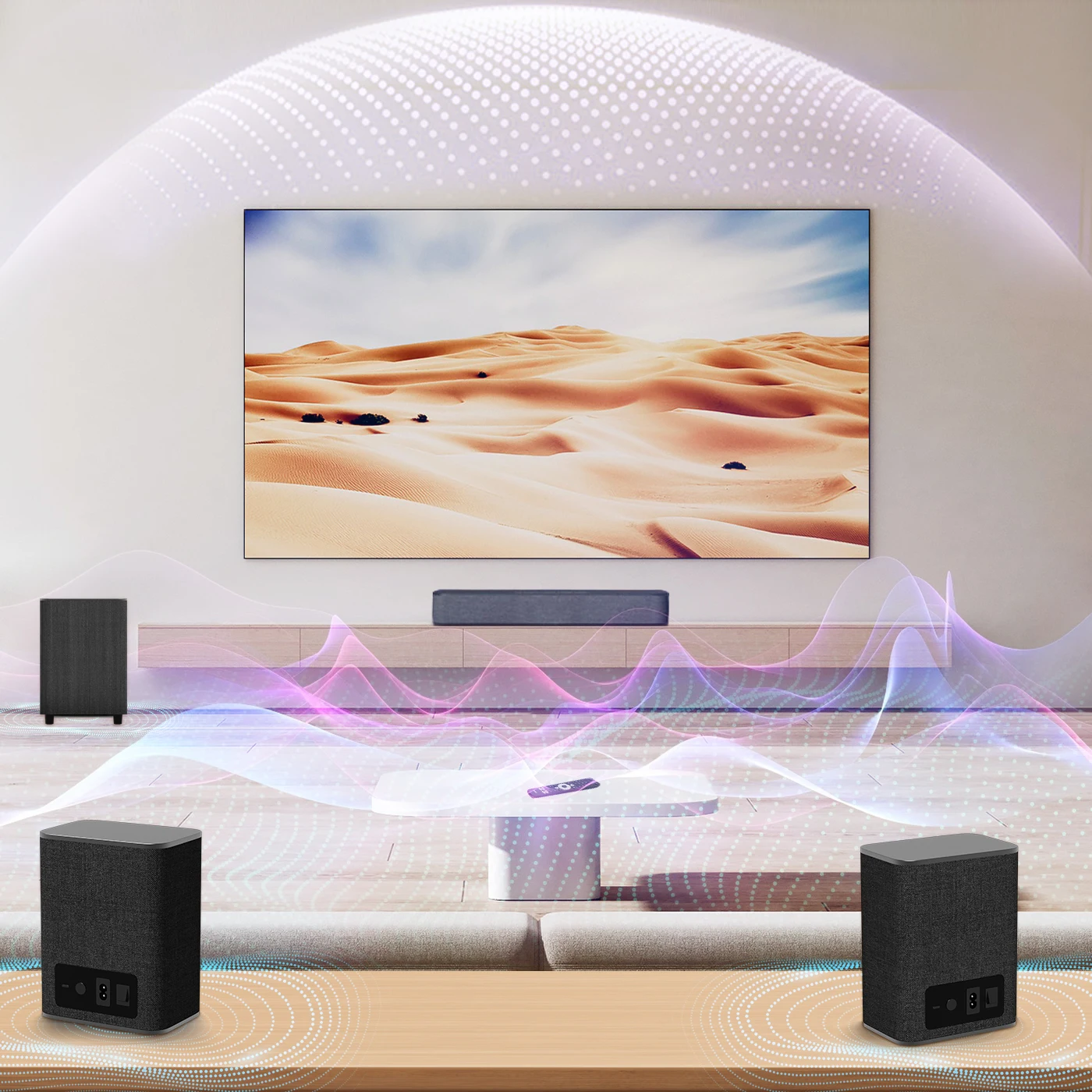 Фото MECOOL Android 12 Саундбар ТВ-приставка с сертификатом Google Netflix Dolby Atmos Dolby Vision 4 + 32G объемный звук Домашний медиа-театр №4