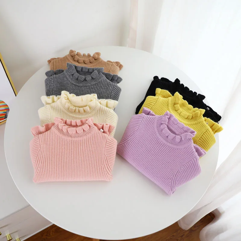 

Thicken Girls Sweaters Pullovers Warm Toddler Baby Tops Girl Clothes Knitted Kids Sweater Pull Enfant Fille Children Clothing