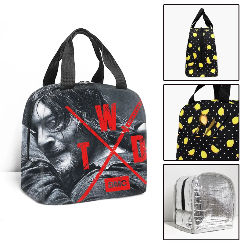 The Walking Dead Cooler Lunch Box Portable Insulated Lunch Bag Thermal Food Picnic School Lunch Bags For Men Women Student