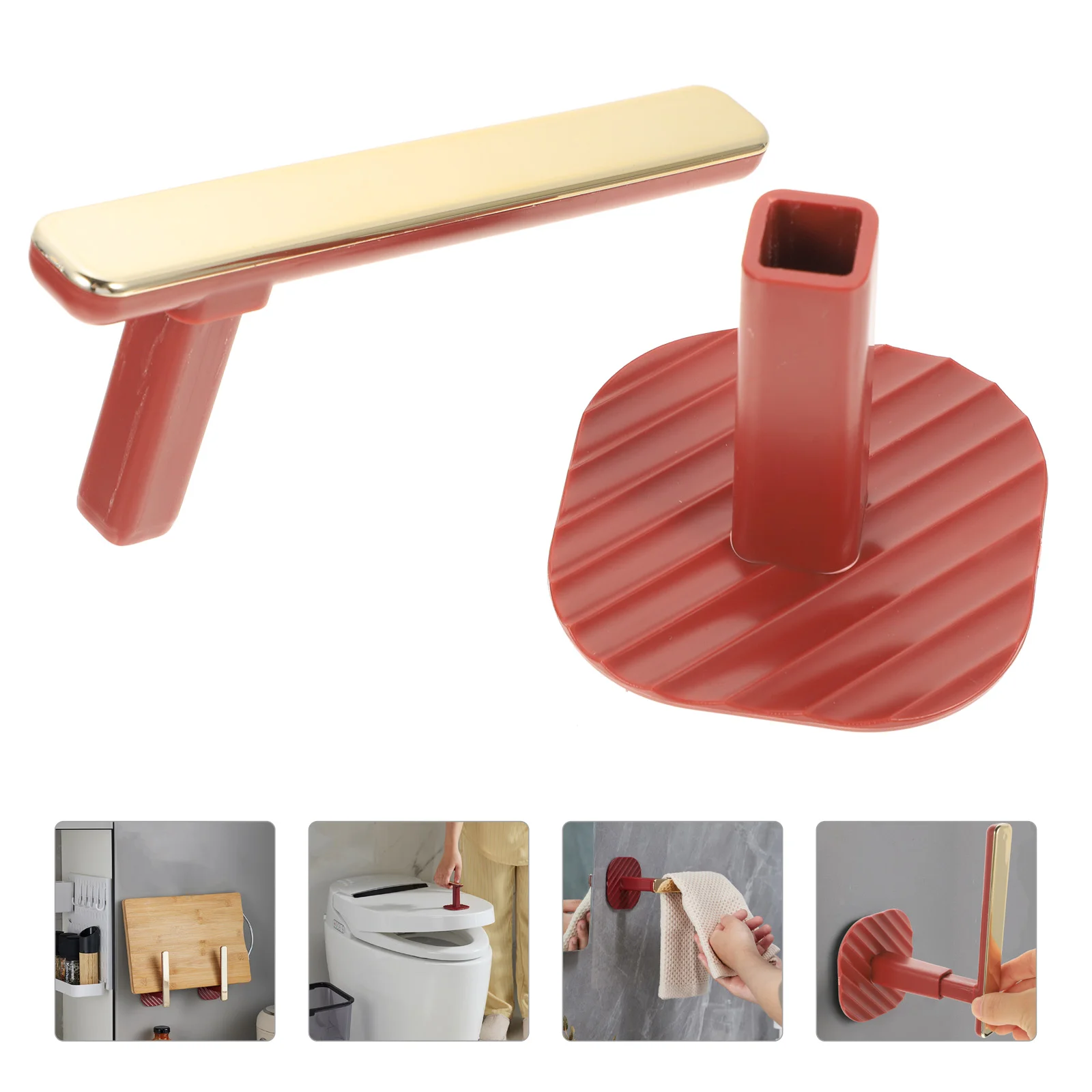 

Hooks Curtain Shower Accessories Home Hook Kitchen Clothes Hanging Hotel Bathroom Cloakroom Multifunctional Fixing