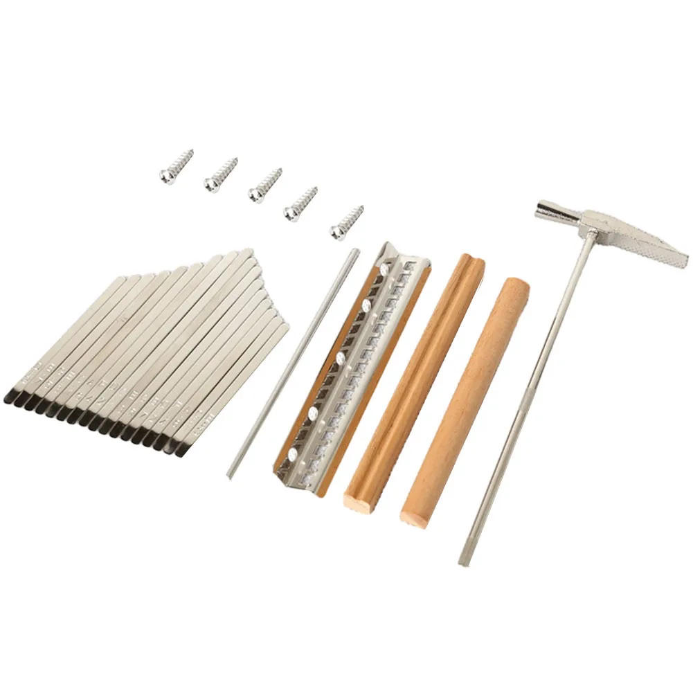 

Новинка, мосты для ключей Kalimba с ключами, Z-подставка, 1 комплект, 17 ключей, аксессуары «сделай сам», прочный металлический стержень для Kalimba