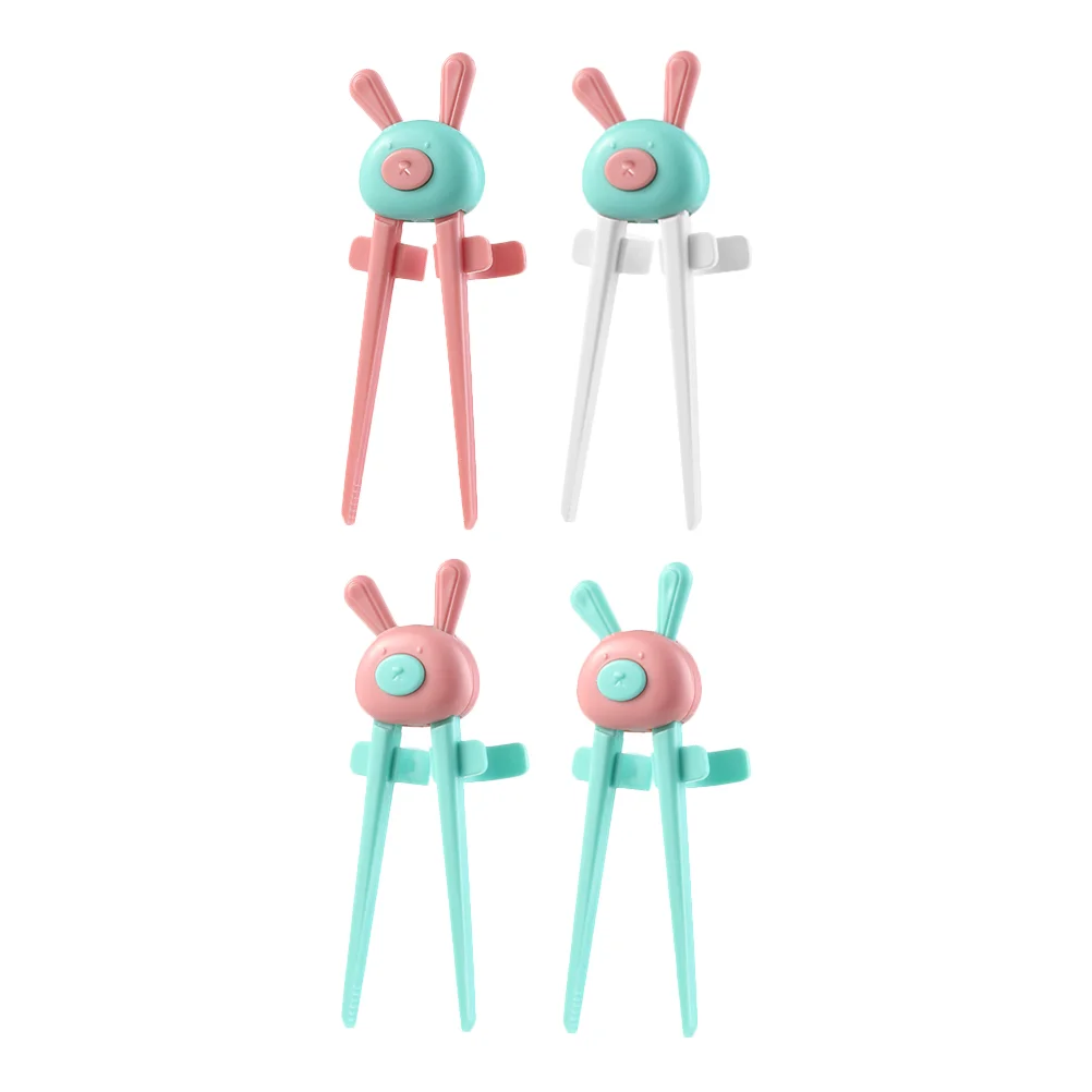 

4pcs Plastic Cartoon Finger Chopsticks Lovely Snack Chip Finger Chopsticks