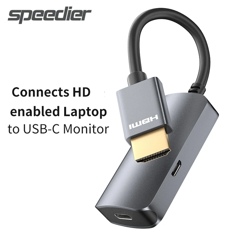 Новинка 2023, внешний адаптер USB Type-C (мама)-HD (папа), 3.1 вход в HD-совместимый выход, адаптер HD 4K @ 60 Гц USB C TB3