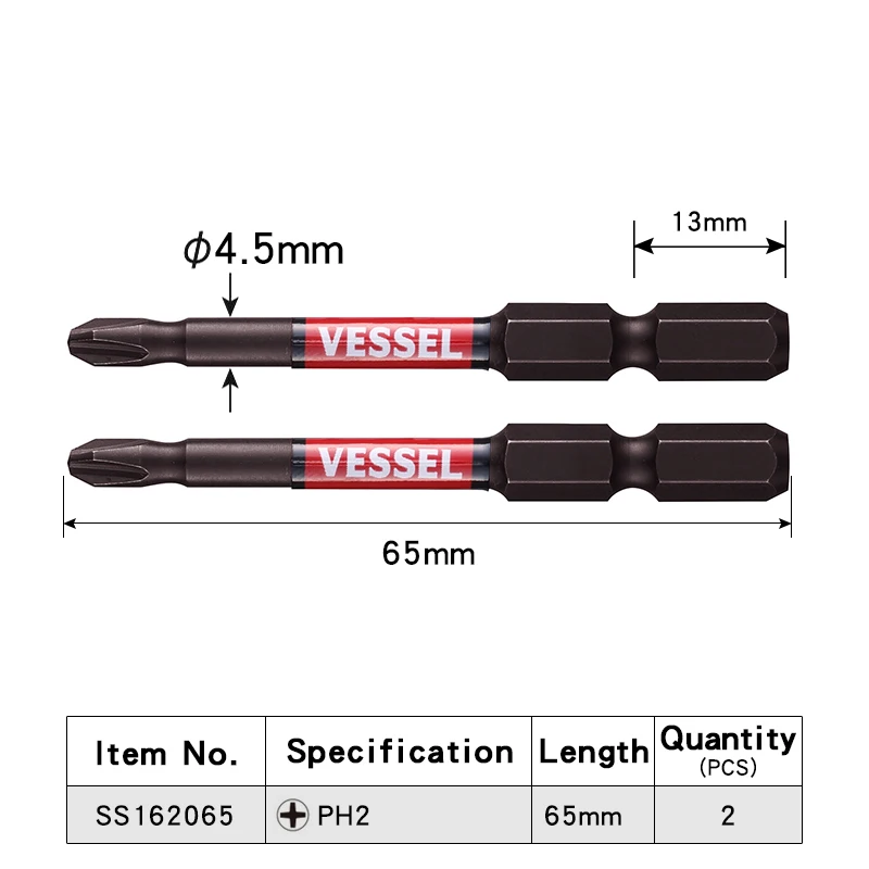 

Отвертки VESSEL никель-хромовый стальной сплав