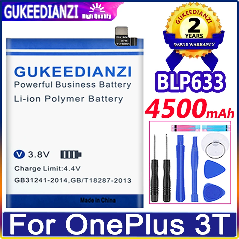 

GUKEEDIANZI Battery BLP633 for OnePlus 3T A3010 1+ 3T Phone OnePlus 3 5/5T 6T/7 7T 7T Pro 7TPro 7Pro Batteries + Track NO