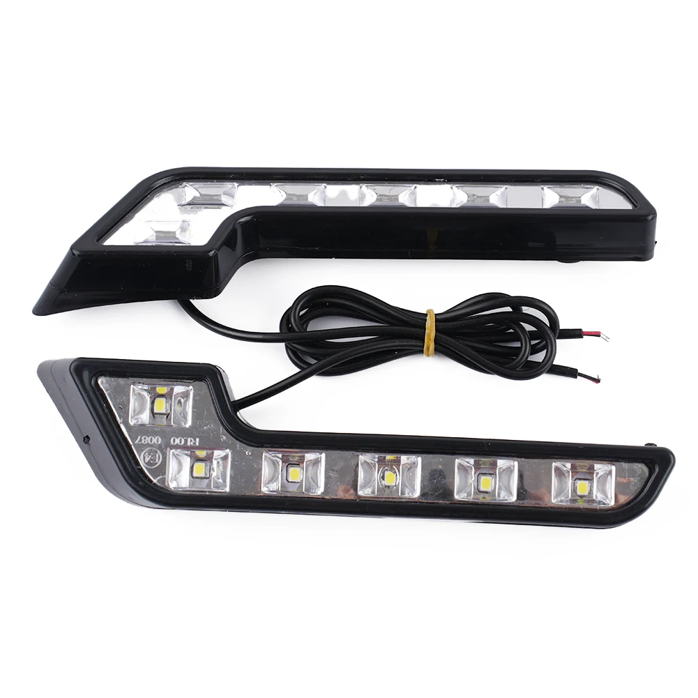 

2Pcs 12V L Shaped Strips Driving Lamp Daytime Running Fog Light Waterproof Car LED Lamp Front Bumper Exterior Accent Light