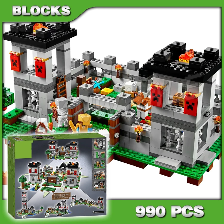 

990pcs Game My World The Fortress Lookout Towers Water Farm Areas 10472 Building Blocks Toys Compatible With Model