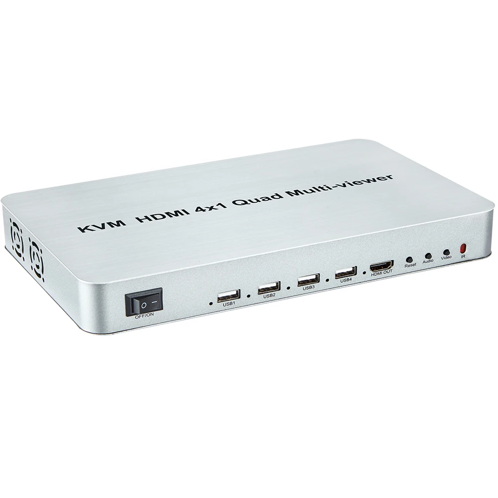 KVM 4 канала HDMI 4x1 четырехъядерный многоцелевый бесшовный переключатель