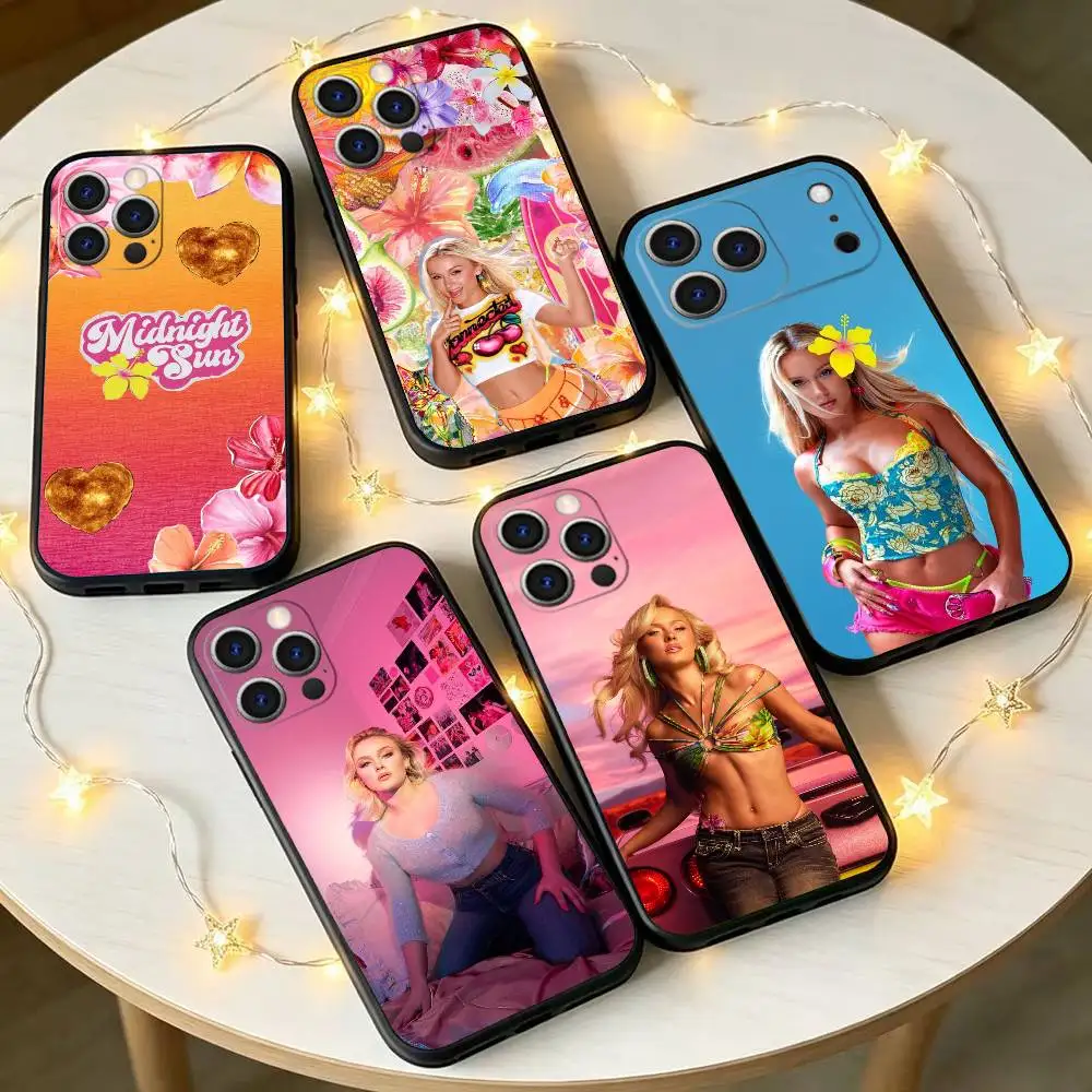Фото Чехол для телефона Z-Zara Larsson Midnight Sun для iPhone 17, 16, 15, 14, 13, 12, 11 Plus, Pro Max, XS, мягкий силиконовый, черный №1